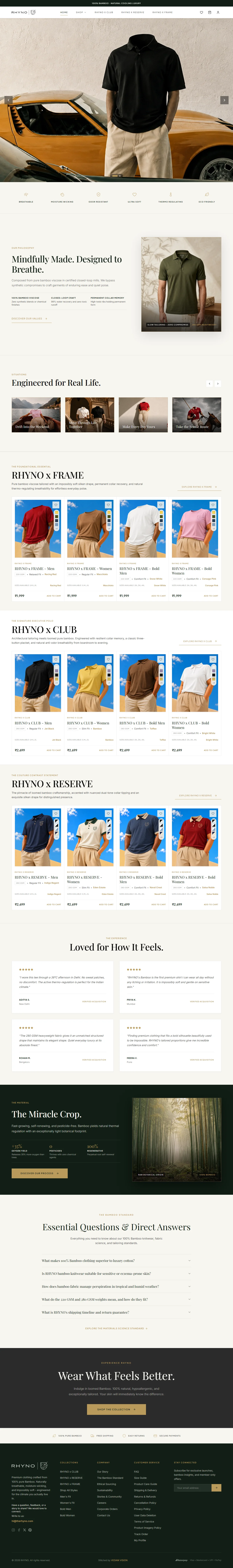 The Rhyno - Luxury Apparel and Lifestyle E-Commerce Store
