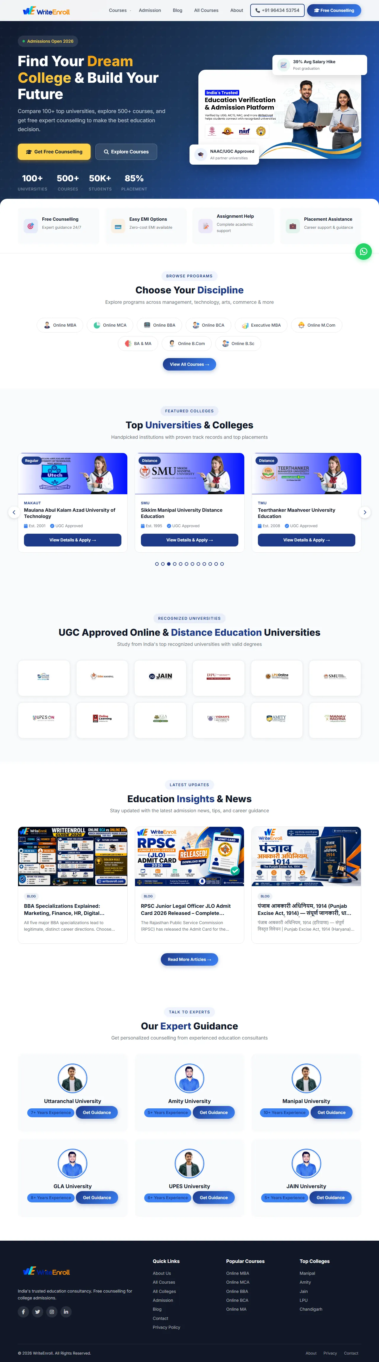 Write Enroll - Study Abroad & University Admissions Consultancy