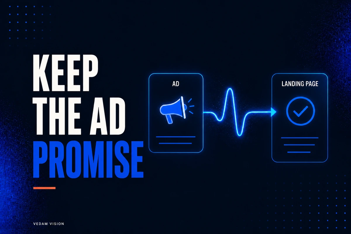 A landing page must continue the answer promised by the ad