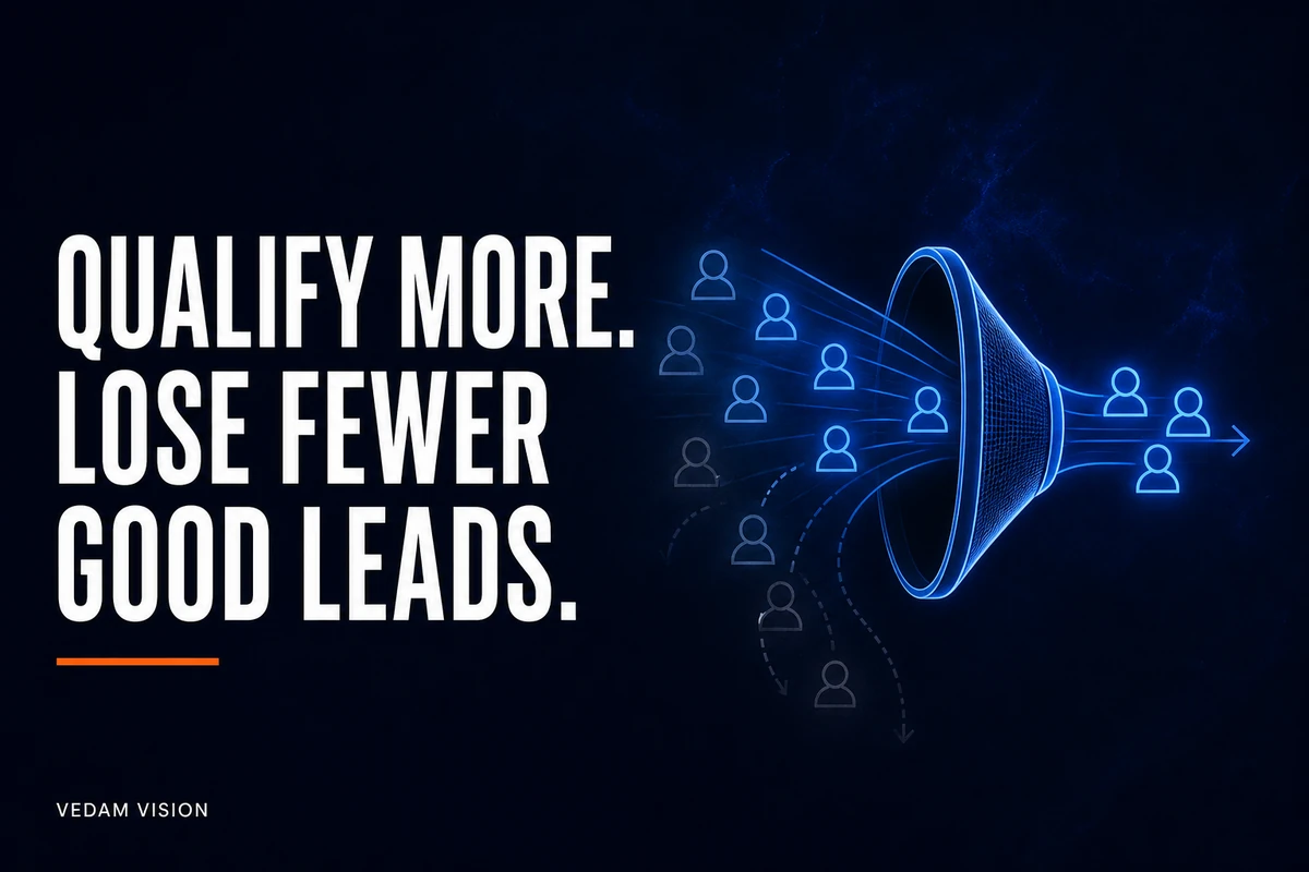 How to design a website lead form that improves qualification without losing good leads - Blog | Vedam Vision