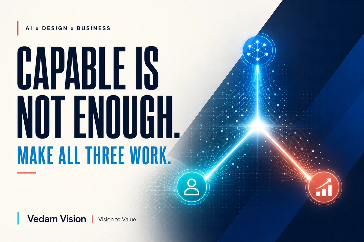 The AI, Design, and Business Triangle: Capability, Usability, Commercial Value - Blog | Vedam Vision