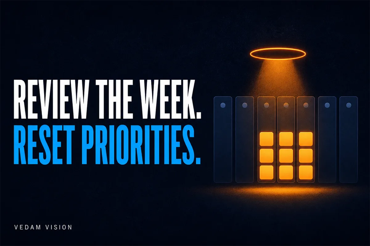 A weekly business review template for founders who need clearer priorities - Blog | Vedam Vision