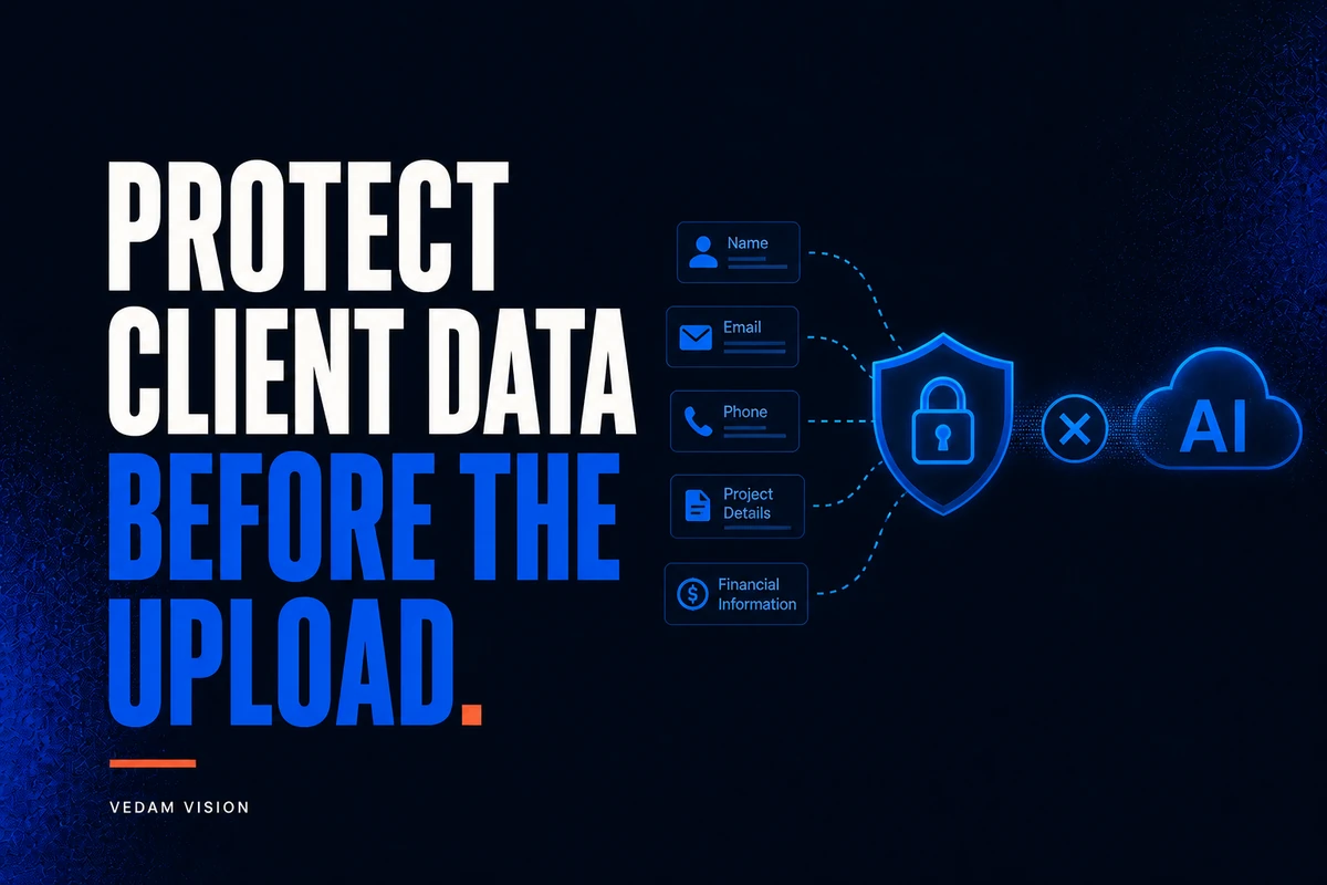 What a Small Business Should Check Before Putting Client Information Into an AI Tool - Blog | Vedam Vision